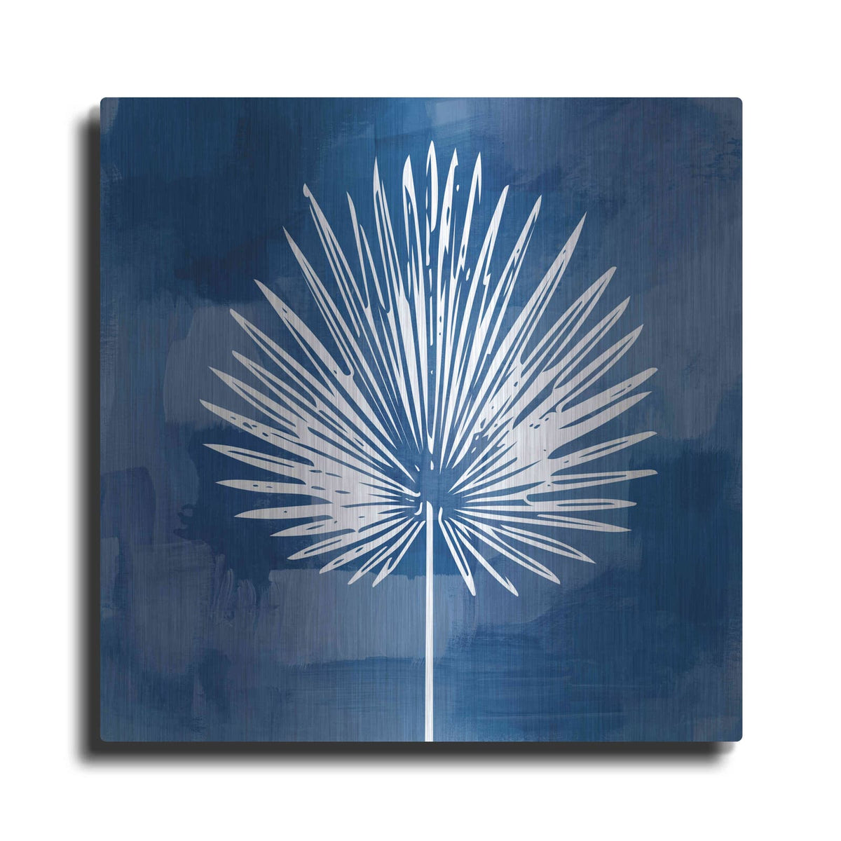 'Painted Sky Palm Leaf' by Linda Woods – Metal Wall Art