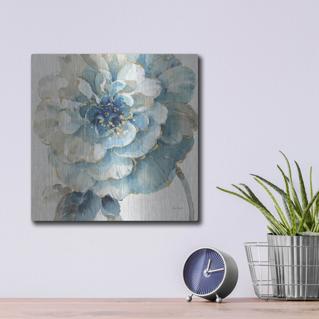 'Indigold VII' by Lisa Audit – Metal Wall Art, 12x12 room view