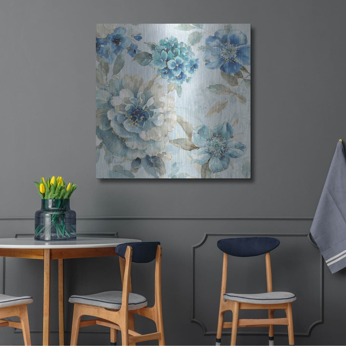 'Indigold IX' by Lisa Audit – Metal Wall Art, 36x36 room view