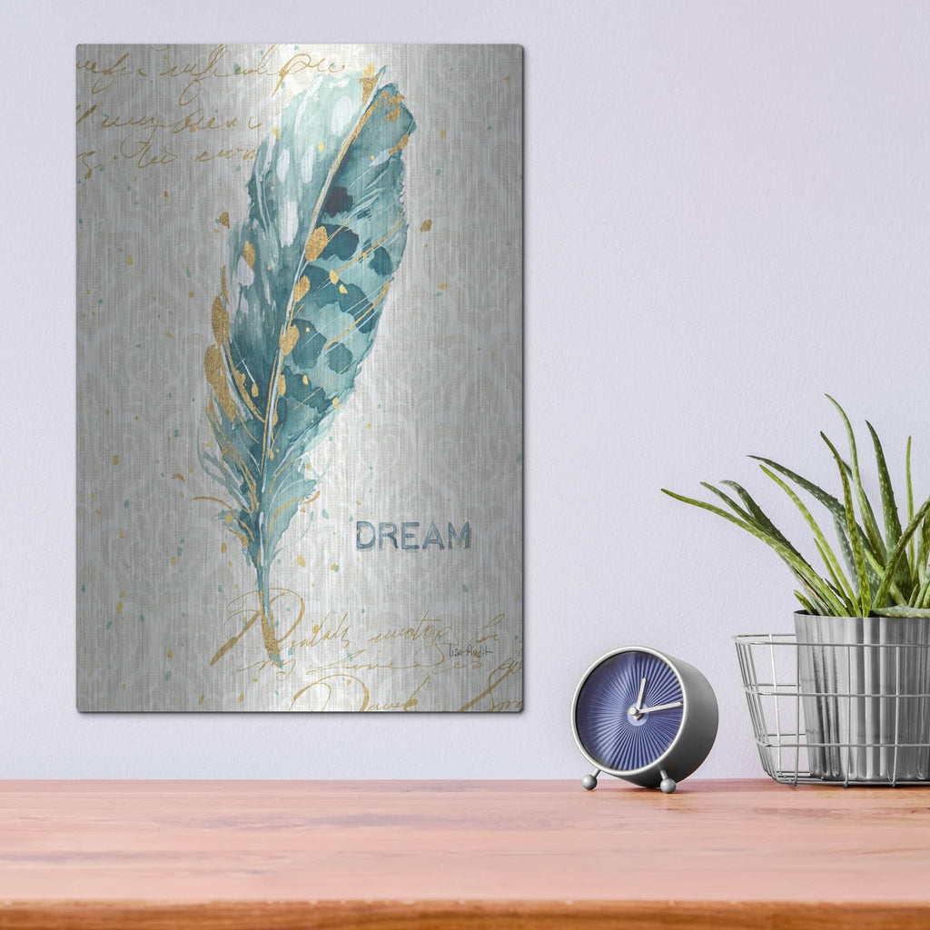 'Indigold XIX' by Lisa Audit – Metal Wall Art, 12x16 room view