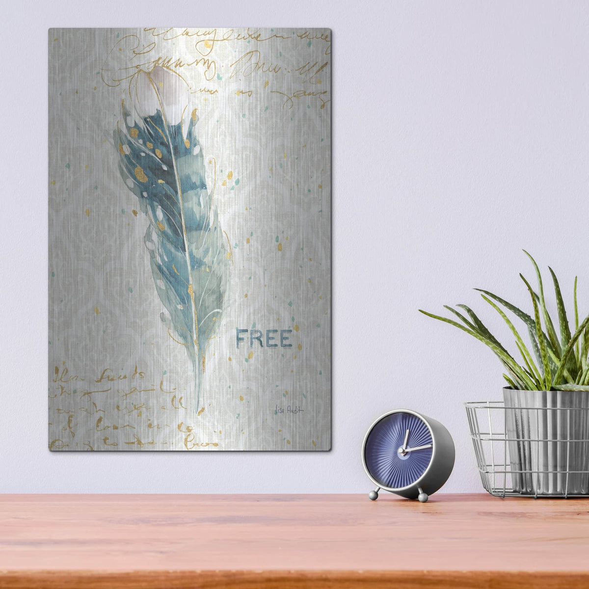 'Indigold XX' by Lisa Audit – Metal Wall Art, 12x16 room view