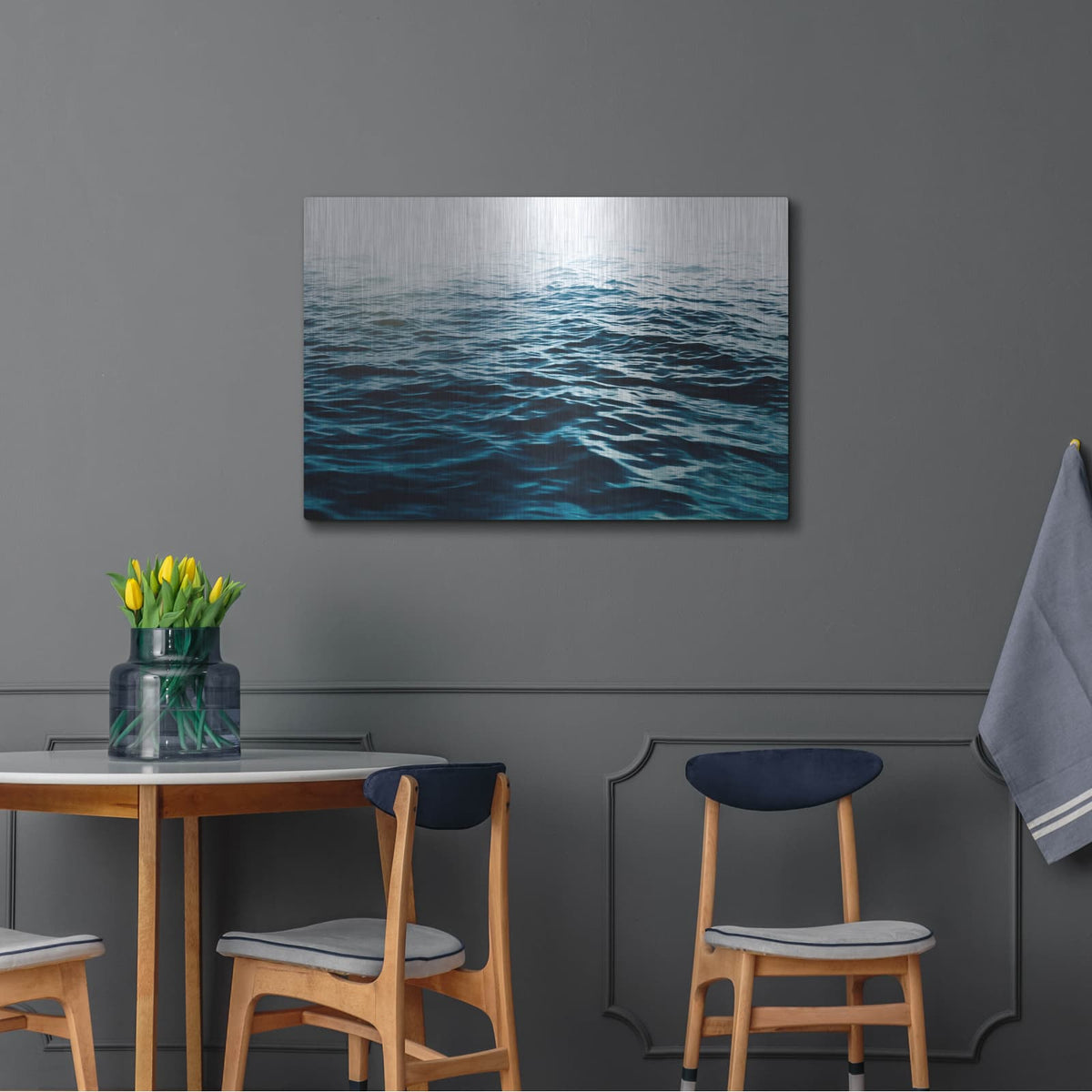'Blue Sea' by Nicklas Gustafsson – Metal Wall Art, 36x24 room view