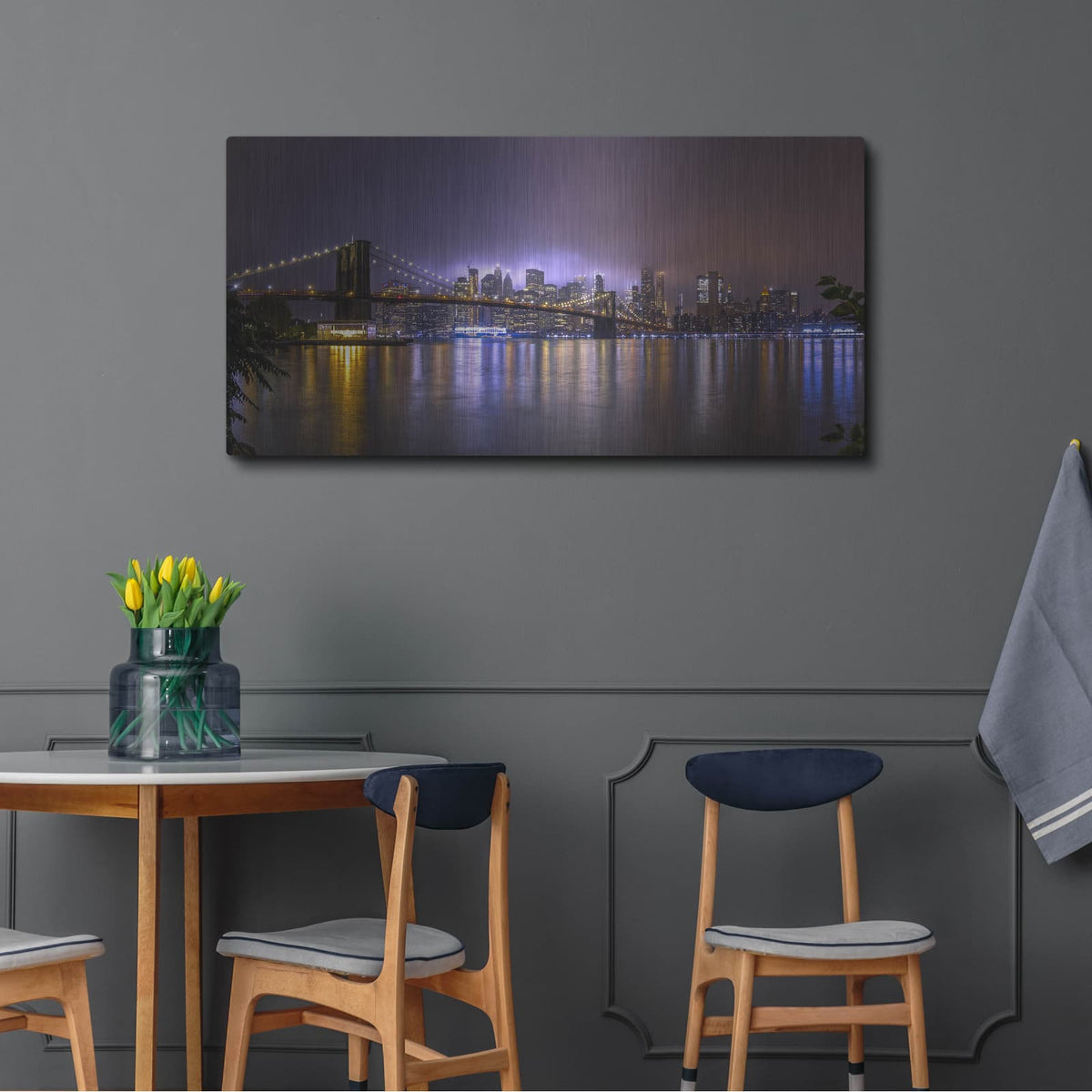 'Bright Lights Of New York II' by Nicklas Gustafsson – Metal Wall Art, 48x24 room view