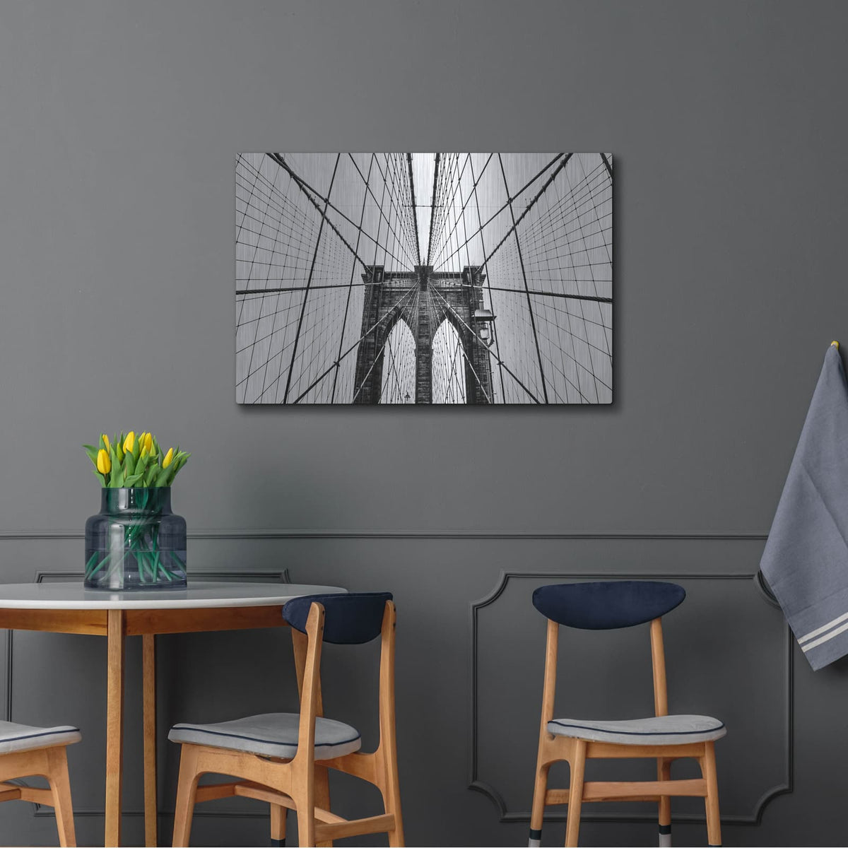 'Brooklyn Bridge Web' by Nicklas Gustafsson – Metal Wall Art, 36x24 room view