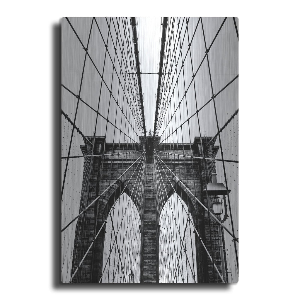 'Brooklyn Bridge Web Vertical' by Nicklas Gustafsson – Metal Wall Art