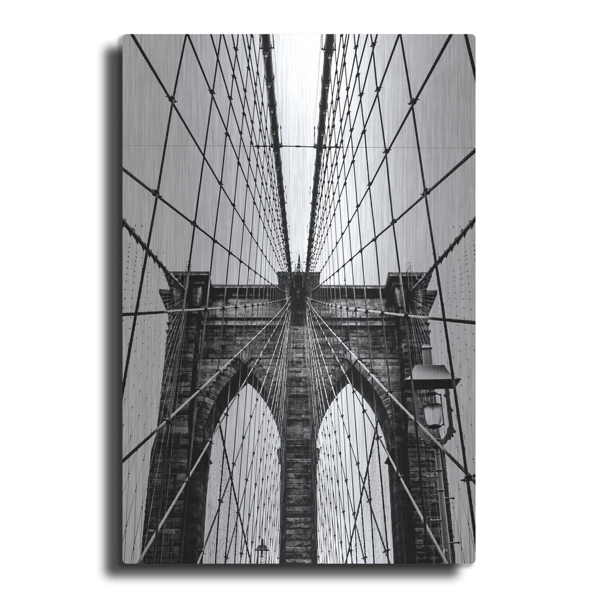 'Brooklyn Bridge Web Vertical' by Nicklas Gustafsson – Metal Wall Art
