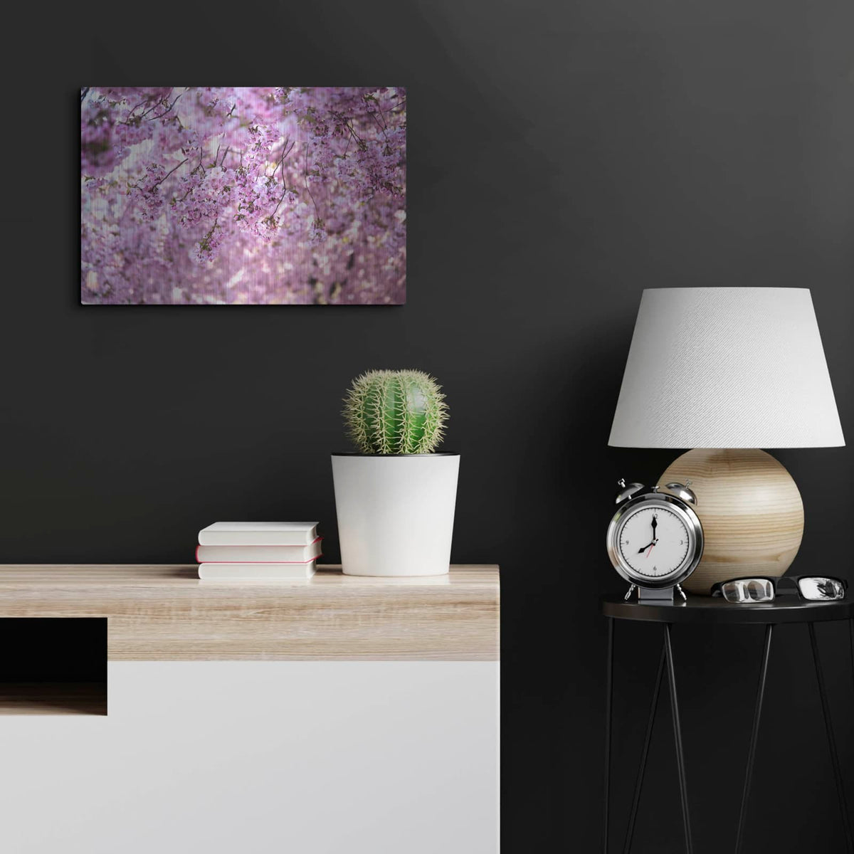 'Cherry Blossom Flowers' by Nicklas Gustafsson – Metal Wall Art, 24x16 room view