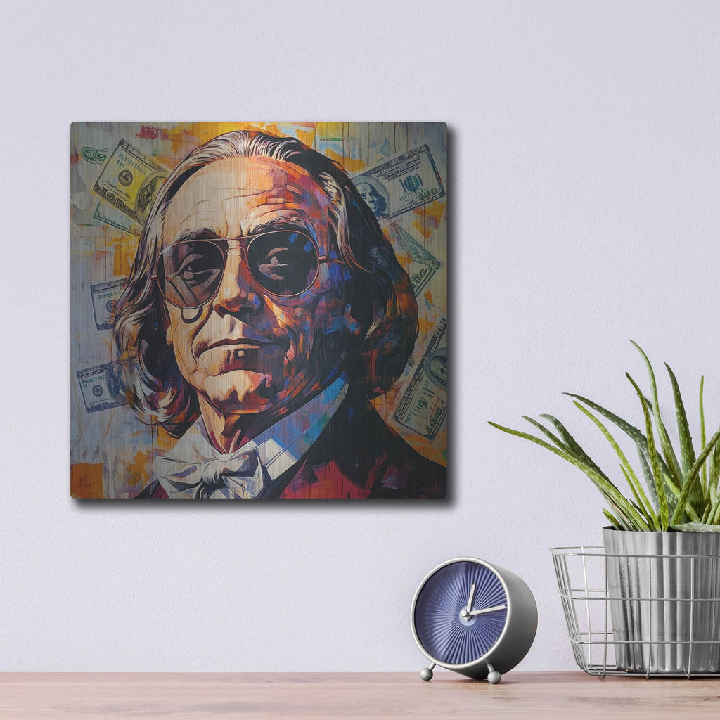 'Cool Benjamin' by Rich Monet Metal Wall Art