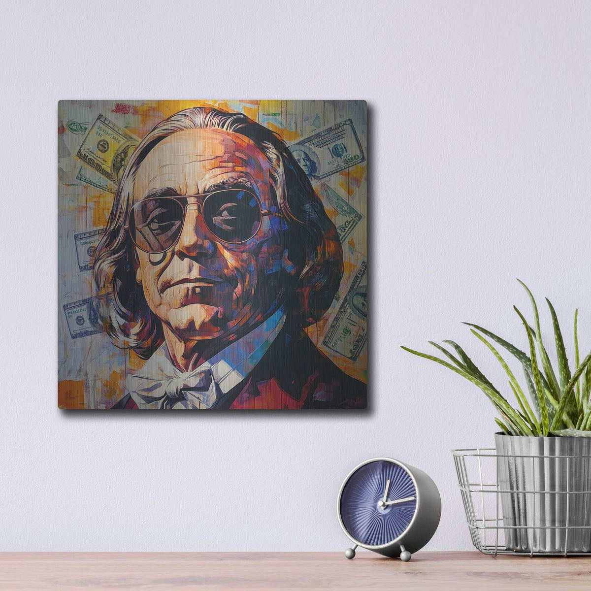 'Cool Benjamin' by Rich Monet Metal Wall Art