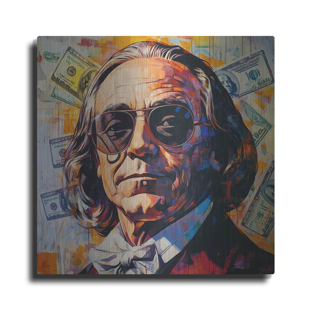 'Cool Benjamin' by Rich Monet Metal Wall Art