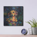 'Dachshund In The Rain' by Rich Monet Metal Wall Art