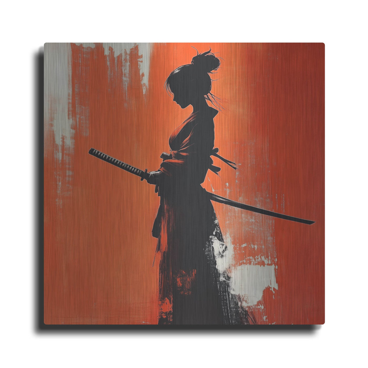 'Female Samurai' by Rich Monet Metal Wall Art
