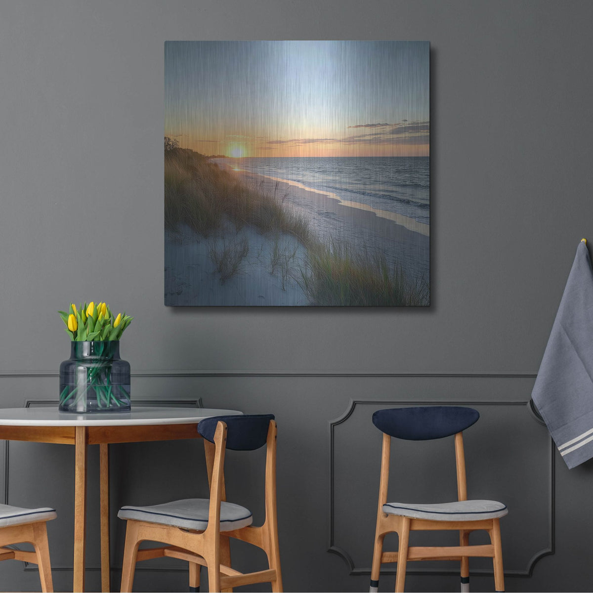 'Florida Beach At Sunset' by Rich Monet Metal Wall Art