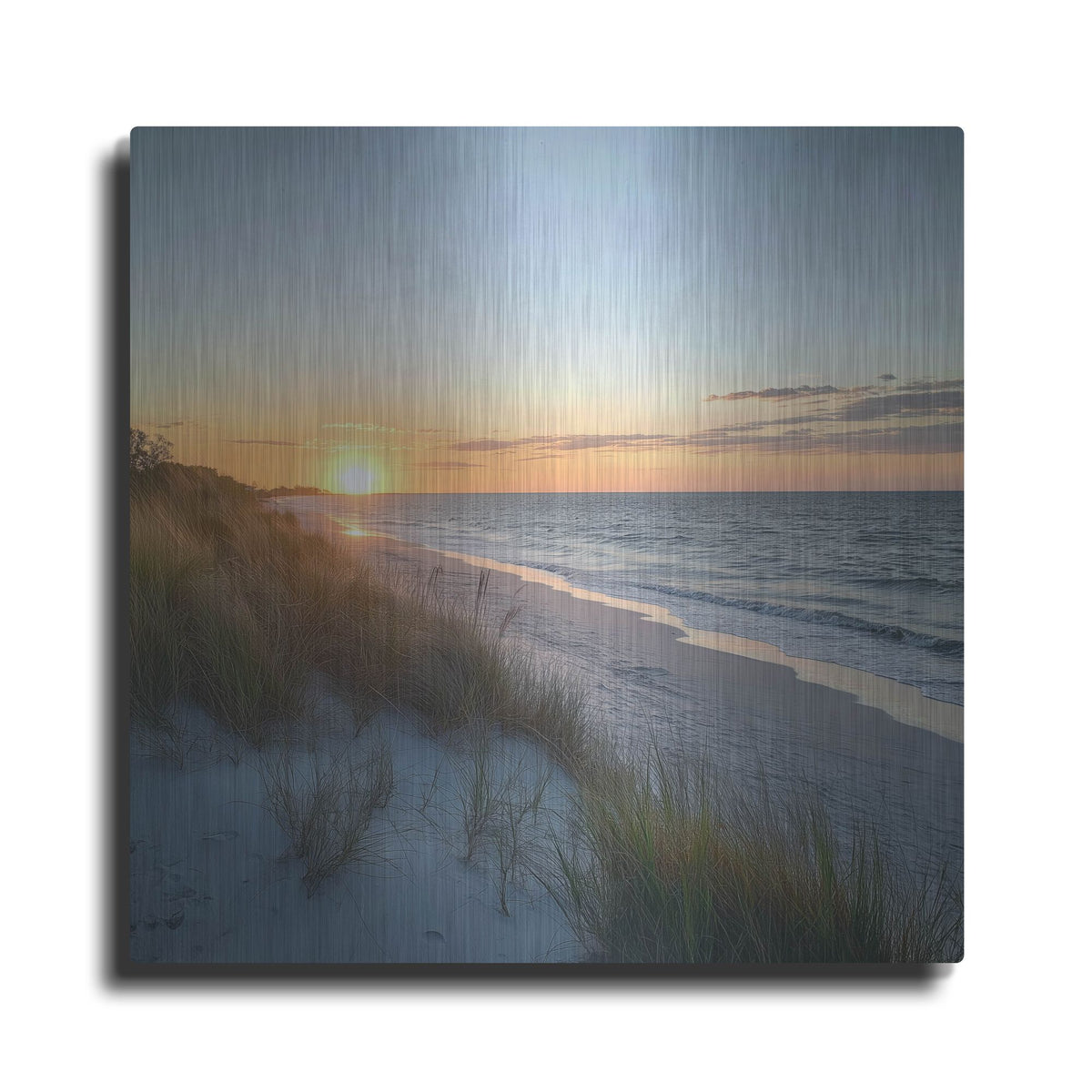 'Florida Beach At Sunset' by Rich Monet Metal Wall Art