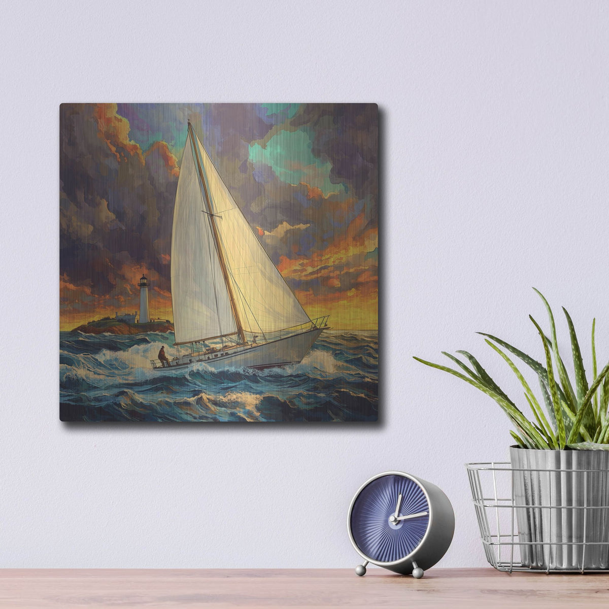 'Into The Wind' by Rich Monet Metal Wall Art