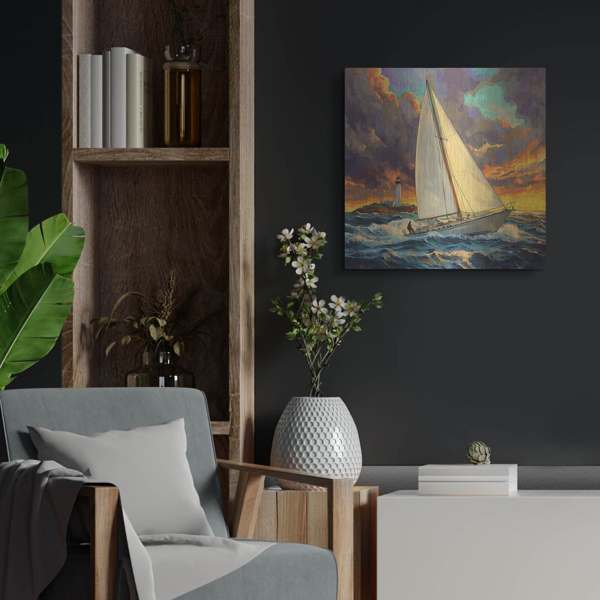 'Into The Wind' by Rich Monet Metal Wall Art