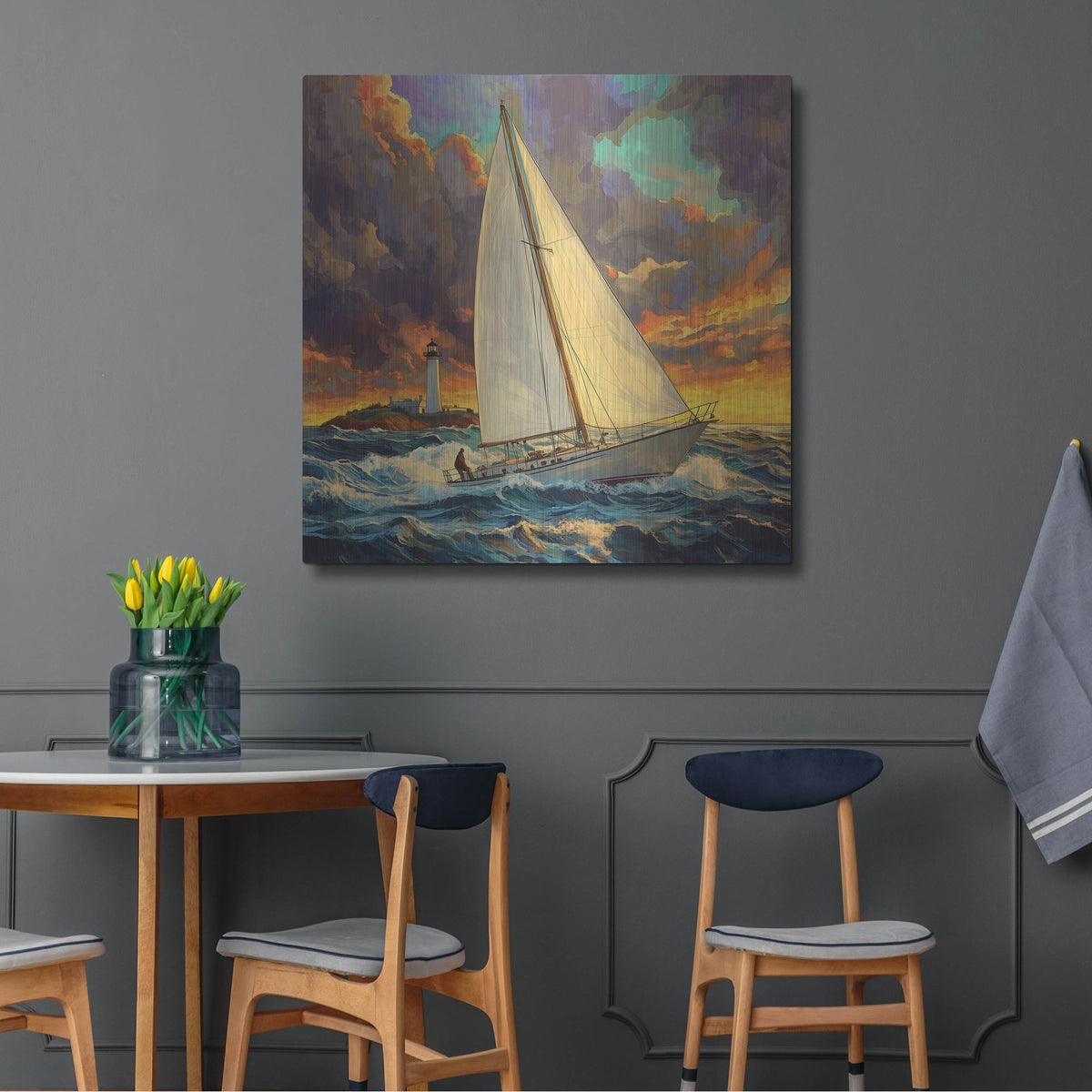 'Into The Wind' by Rich Monet Metal Wall Art