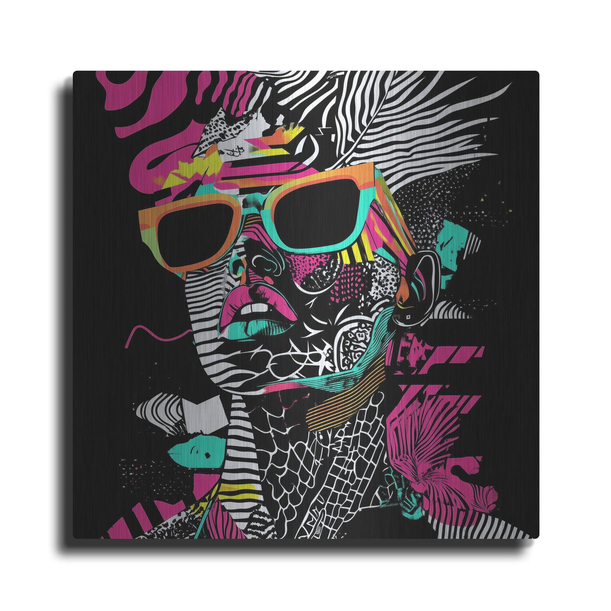 'Neon Night 2' by Rich Monet Metal Wall Art