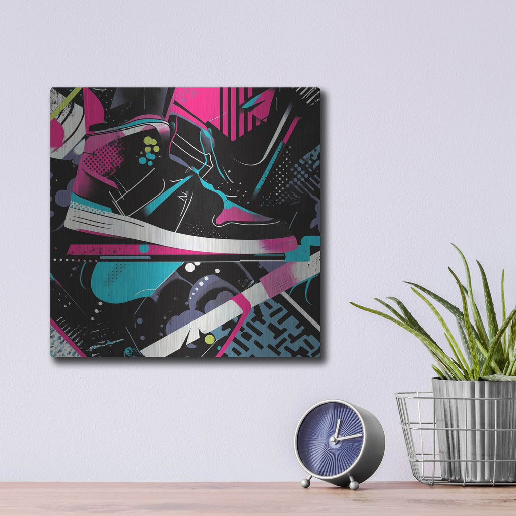 'Neon Night Gear' by Rich Monet Metal Wall Art