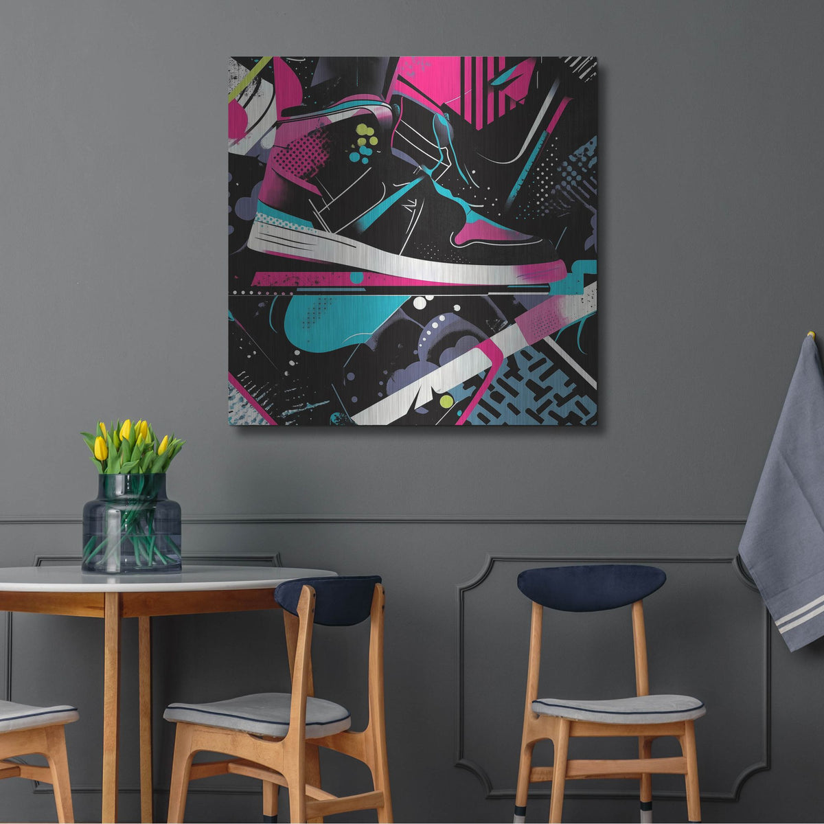 'Neon Night Gear' by Rich Monet Metal Wall Art