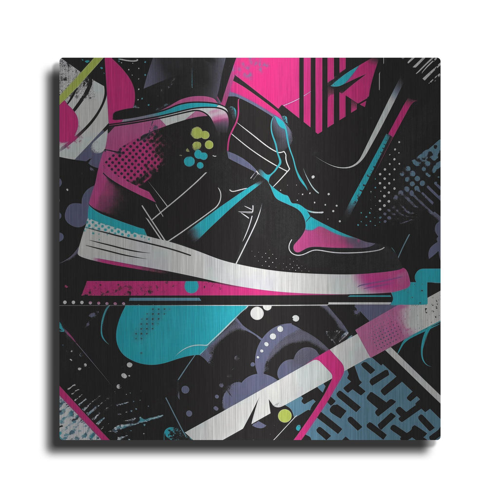 'Neon Night Gear' by Rich Monet Metal Wall Art