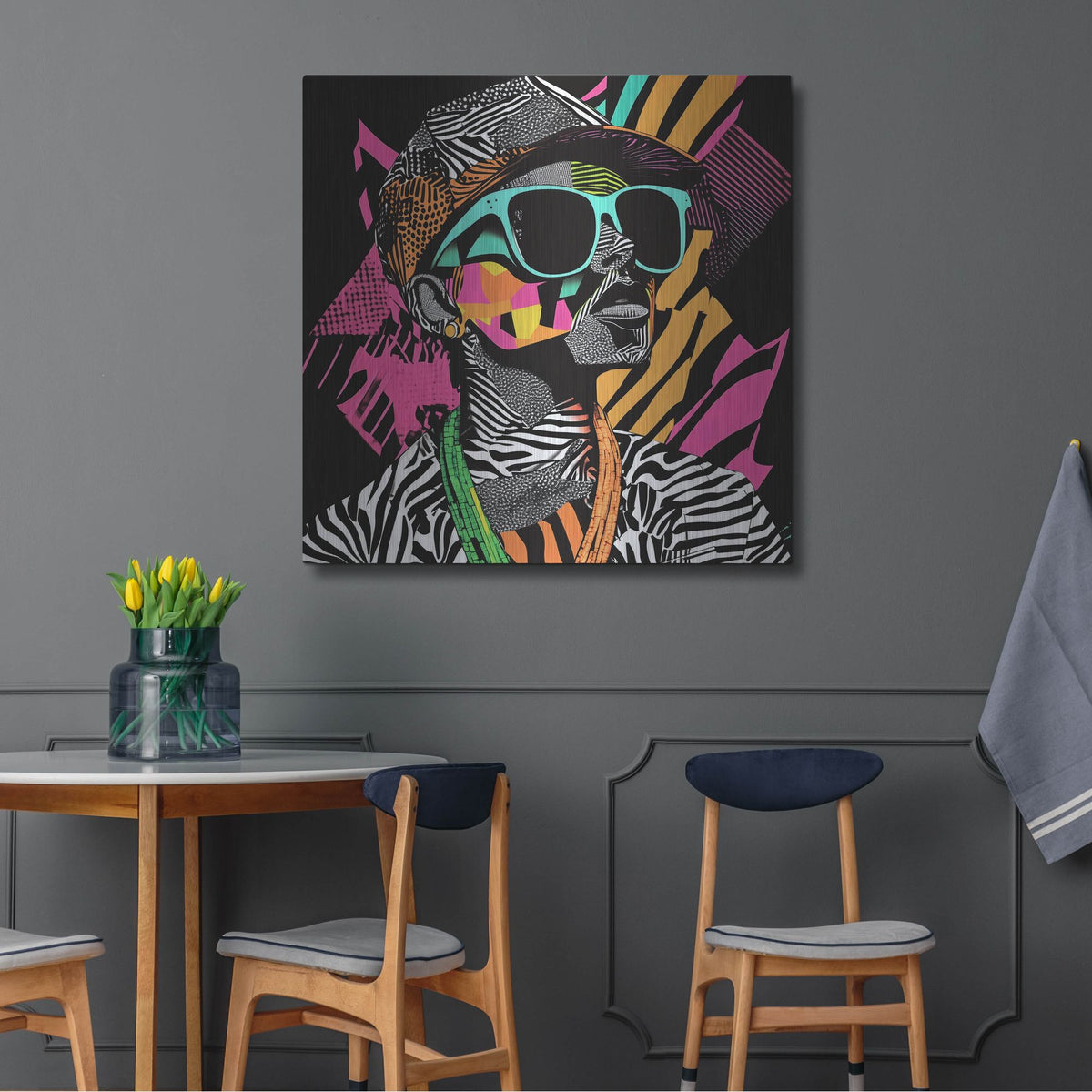 'Neon Night' by Rich Monet Metal Wall Art