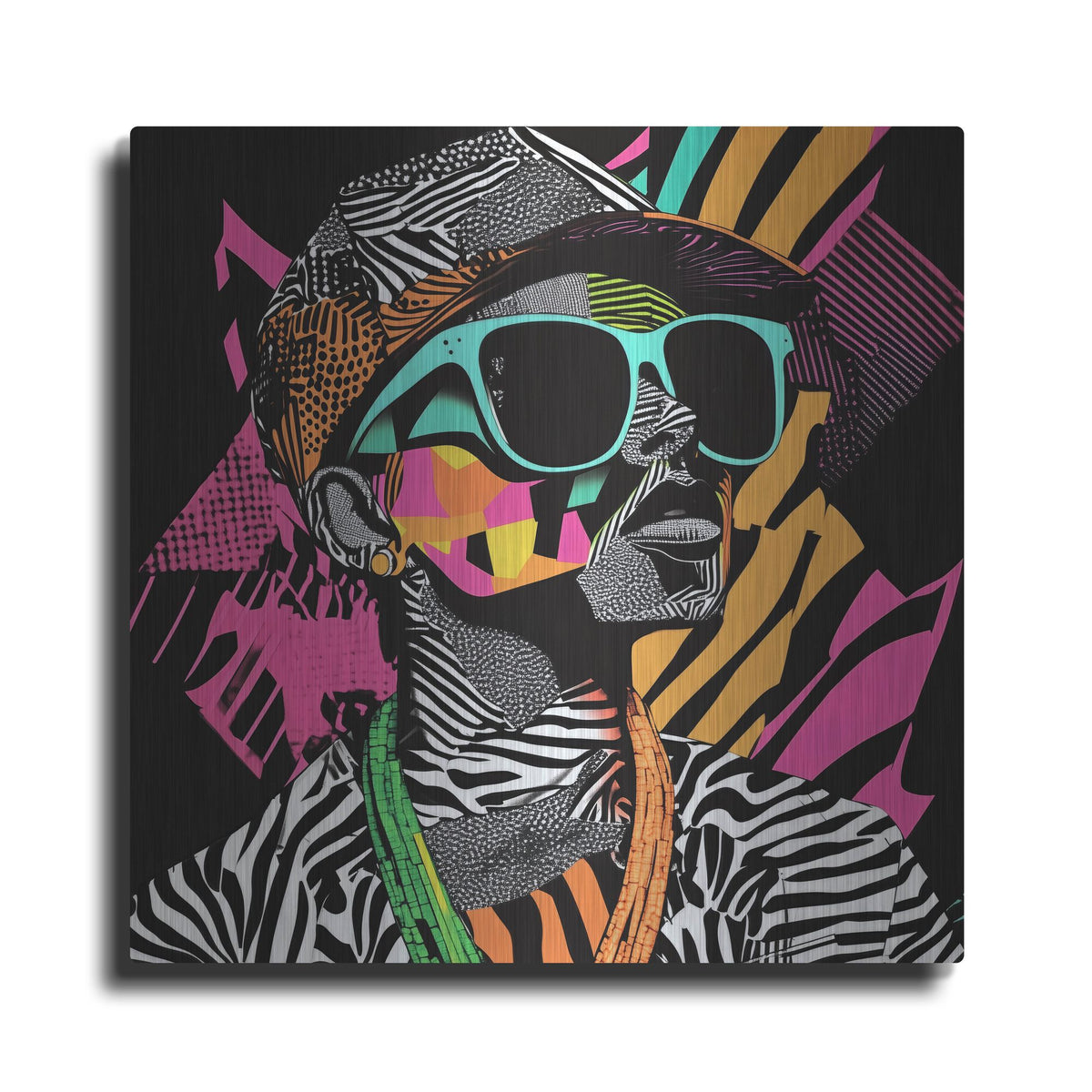 'Neon Night' by Rich Monet Metal Wall Art