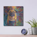 'Pug In The Rain' by Rich Monet Metal Wall Art