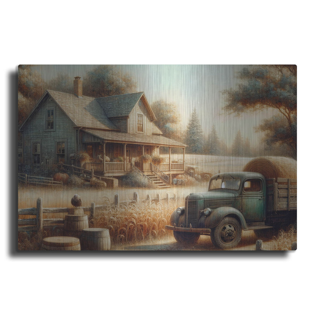 'Farmhouse Autumn' by Rich Monet Metal Wall Art