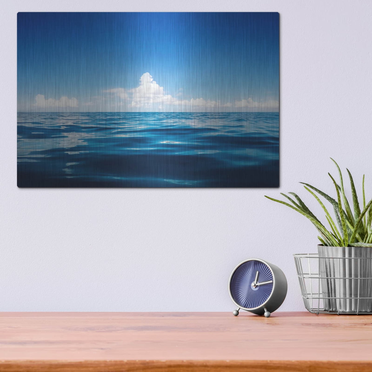 'Deep Blue' by Nicklas Gustafsson – Metal Wall Art, 16x12 room view