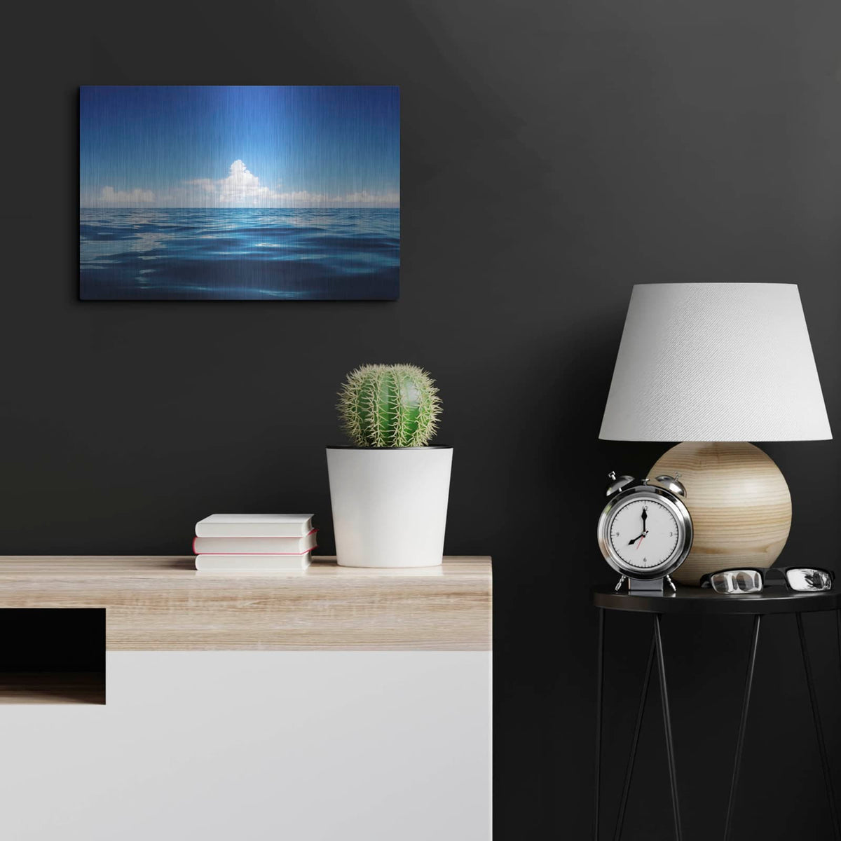 'Deep Blue' by Nicklas Gustafsson – Metal Wall Art, 24x16 room view