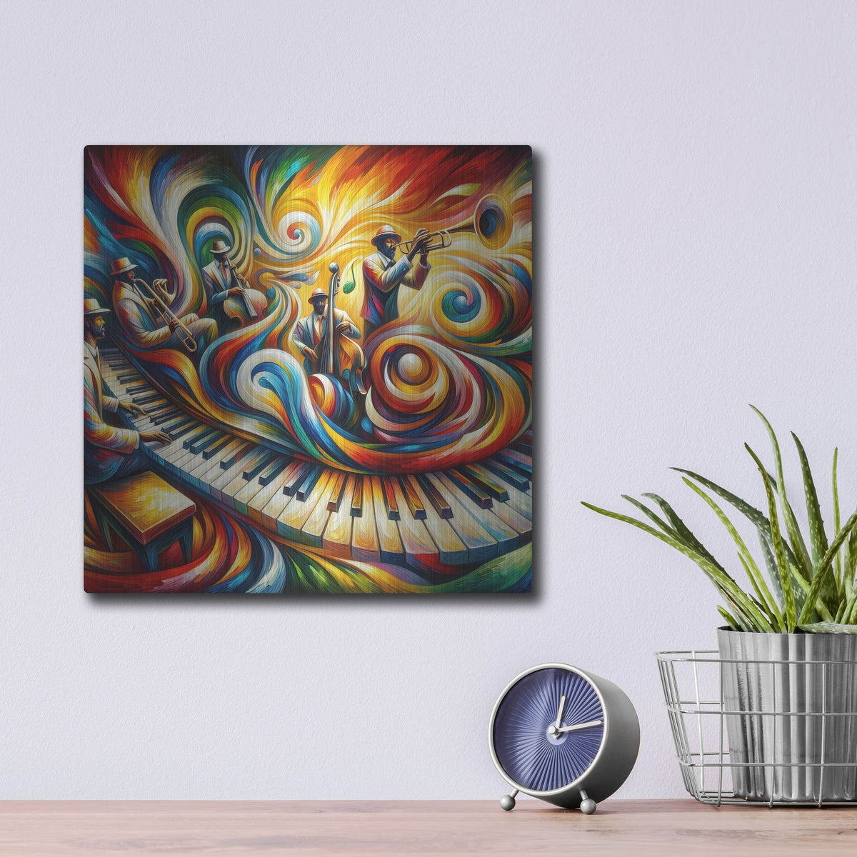 'Jazzplotion 2' by Rich Monet Metal Wall Art