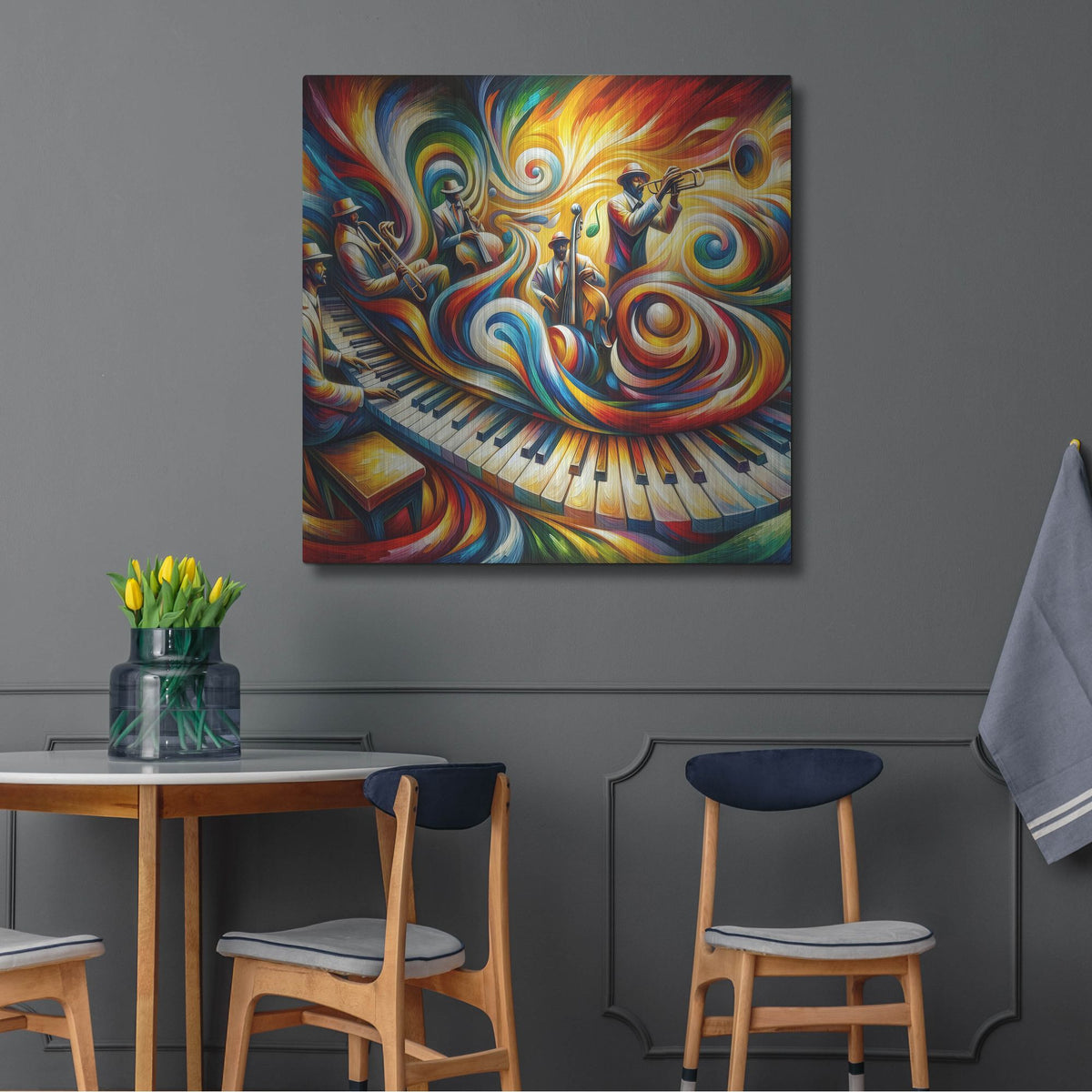 'Jazzplotion 2' by Rich Monet Metal Wall Art