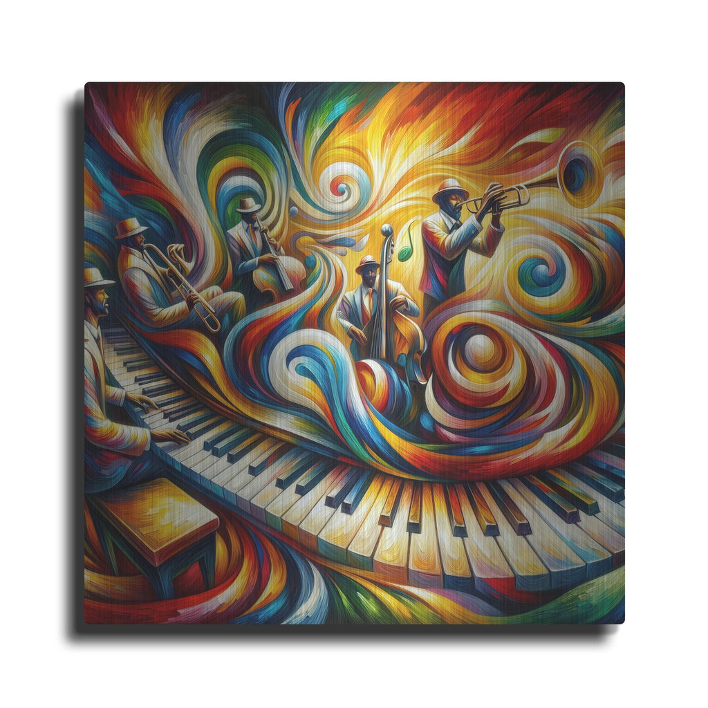 'Jazzplotion 2' by Rich Monet Metal Wall Art
