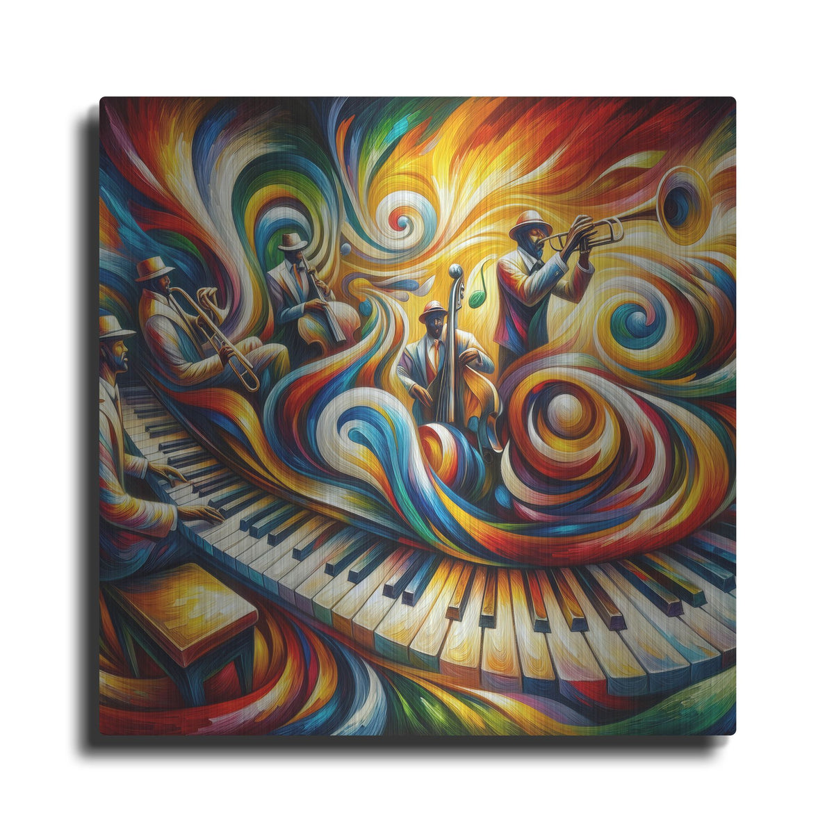 'Jazzplotion 2' by Rich Monet Metal Wall Art