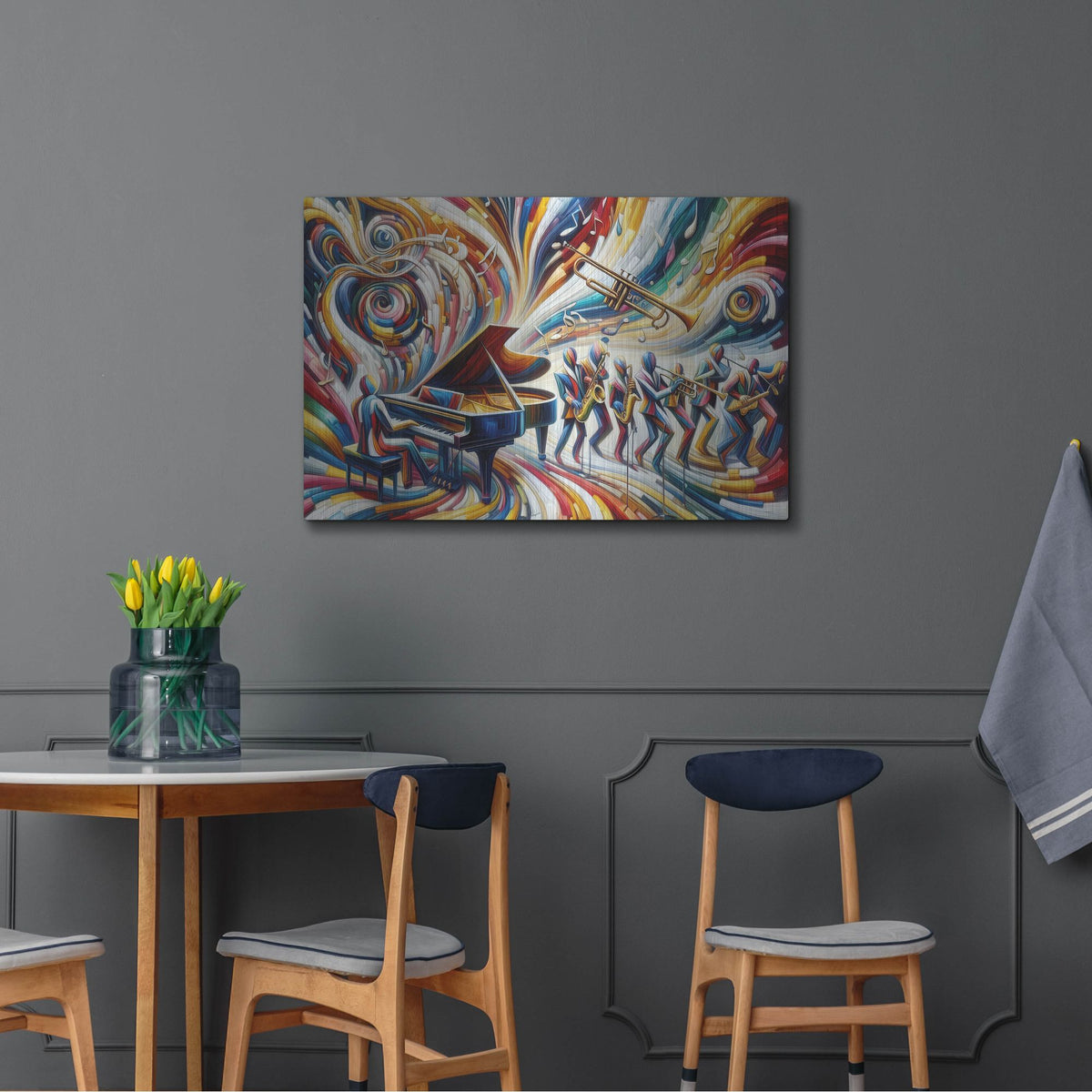 'Jazzplotion' by Rich Monet Metal Wall Art