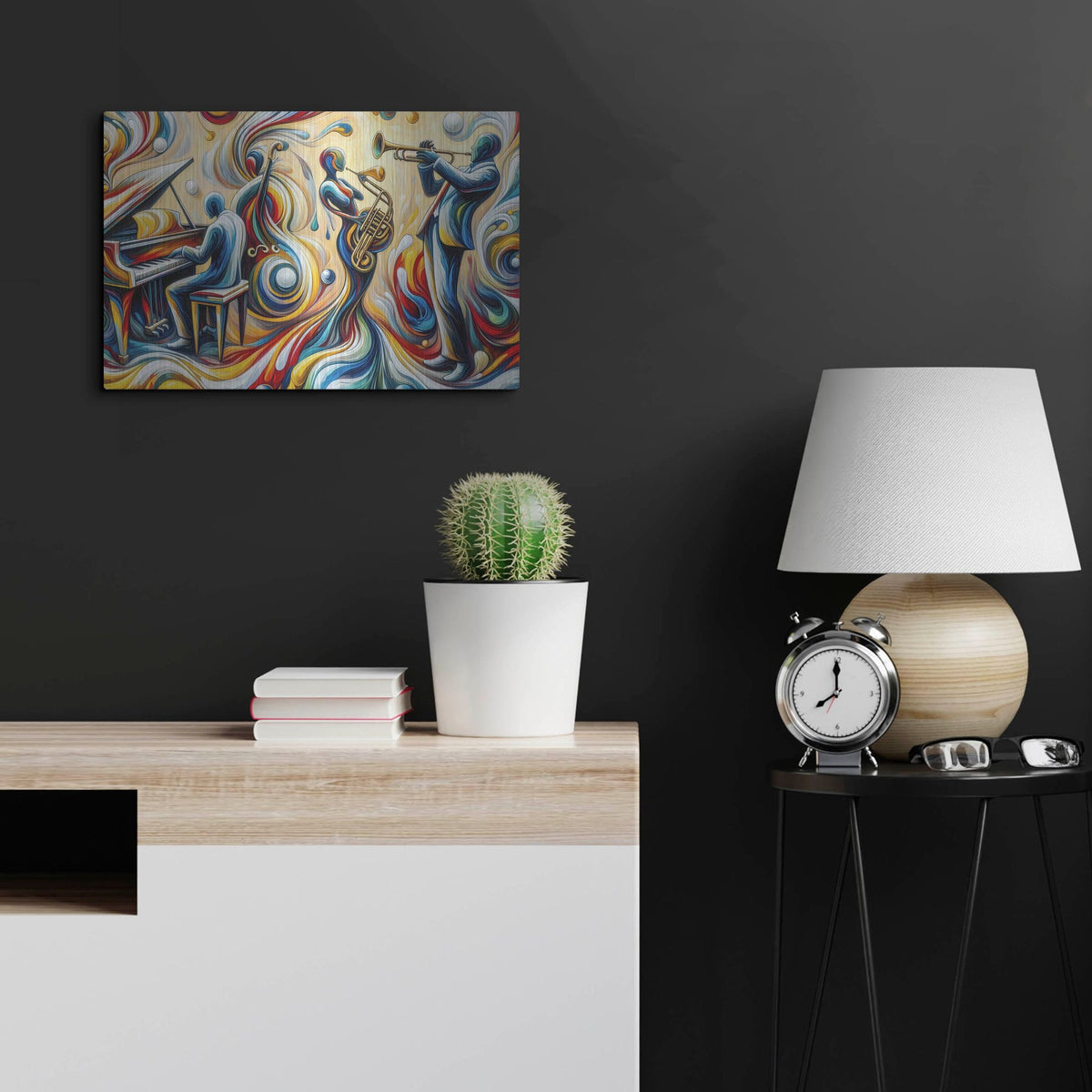 'Jazzy Waves' by Rich Monet Metal Wall Art
