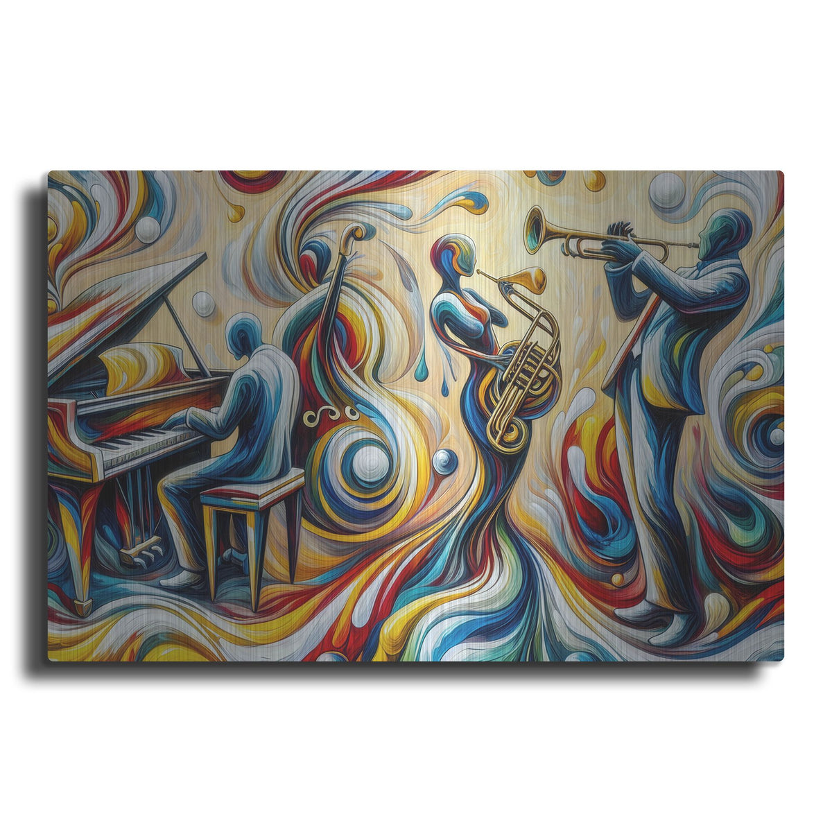 'Jazzy Waves' by Rich Monet Metal Wall Art