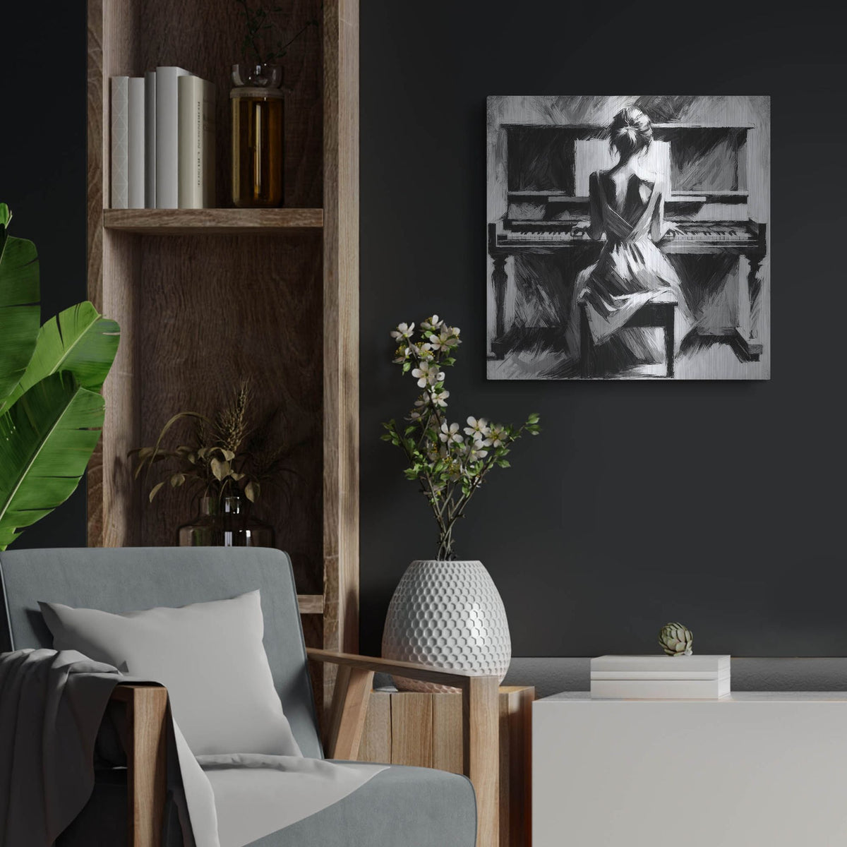 'Moonlight Sonata' by Rich Monet Metal Wall Art
