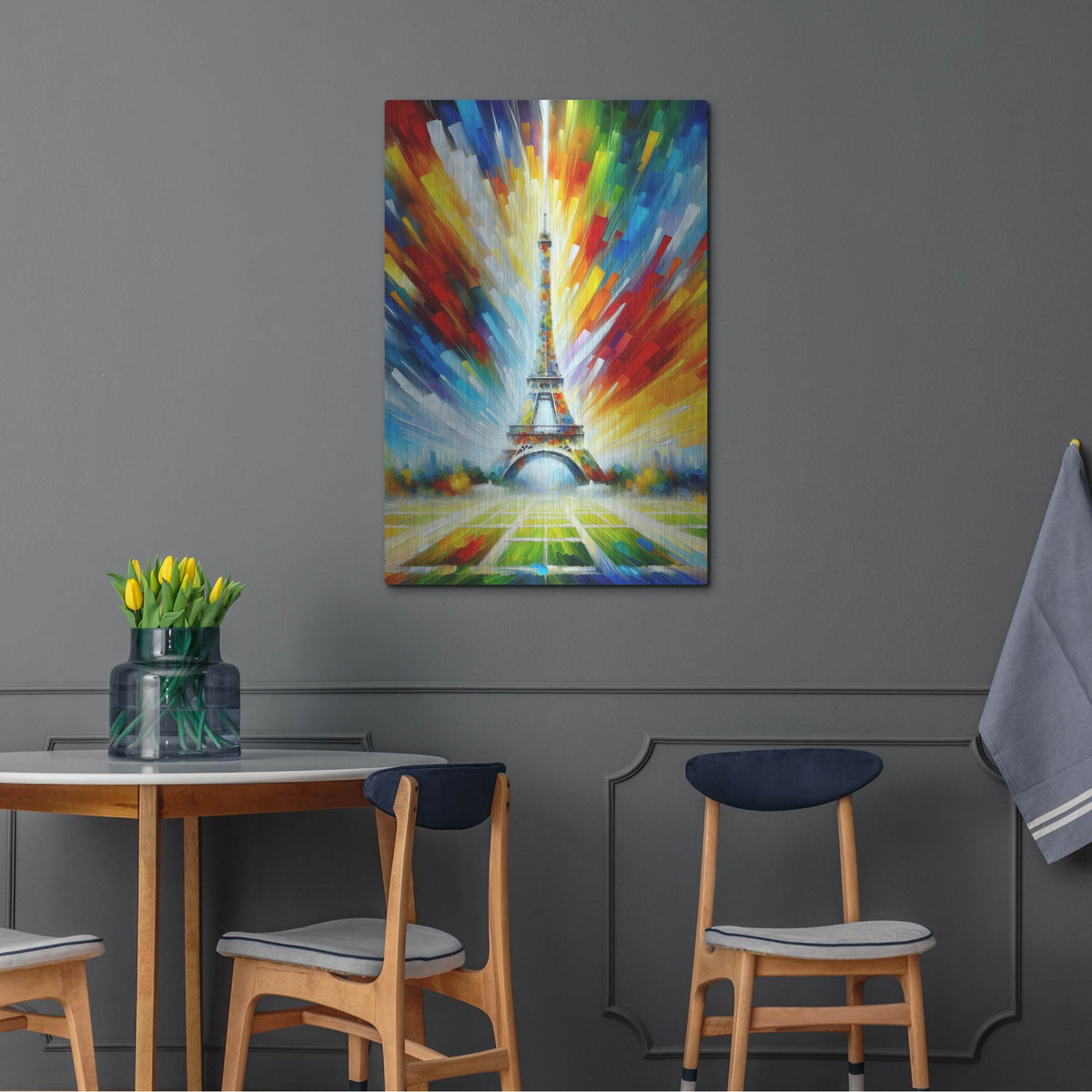 'Radiant Paris' by Rich Monet Metal Wall Art