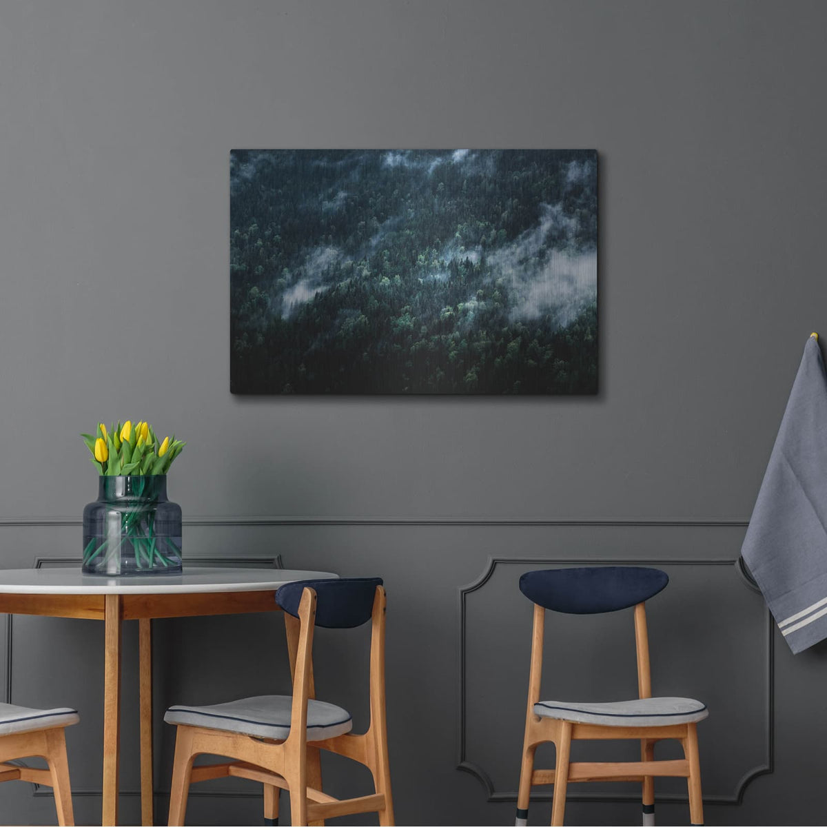 'Foggy Forest Mountain' by Nicklas Gustafsson – Metal Wall Art, 36x24 room view