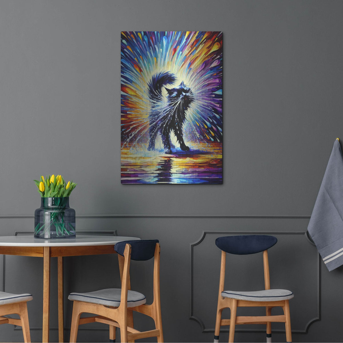 'Shake It Off Kitty' by Rich Monet Metal Wall Art