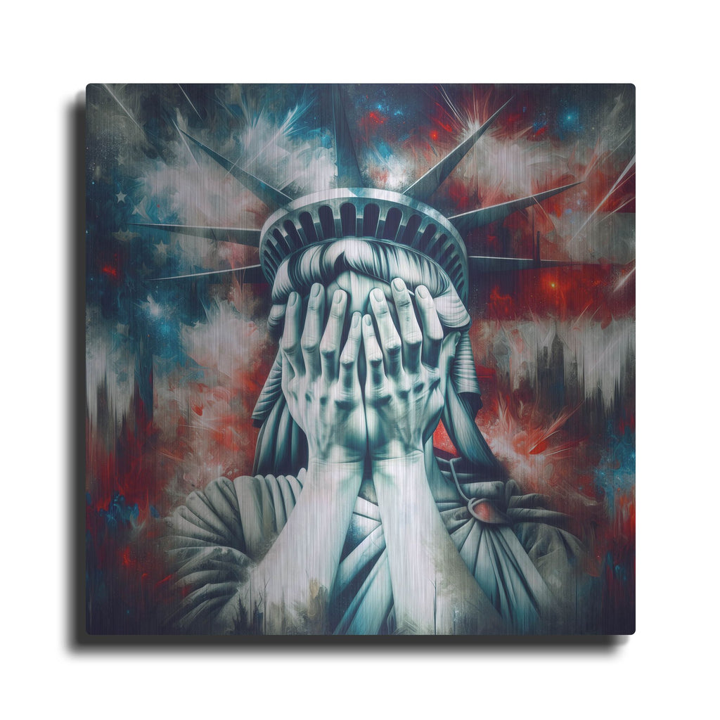 'Tough Day In Usa' by Rich Monet Metal Wall Art