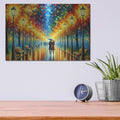 'Walk In The Rainy Park' by Rich Monet Metal Wall Art