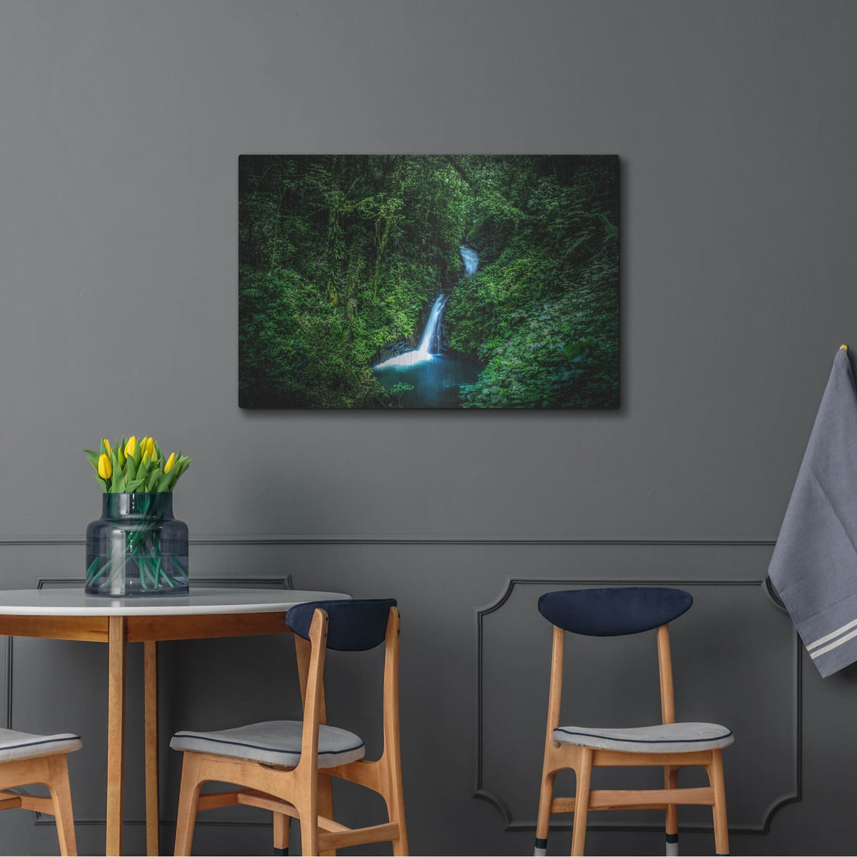 'Jungle Waterfall' by Nicklas Gustafsson – Metal Wall Art, 36x24 room view