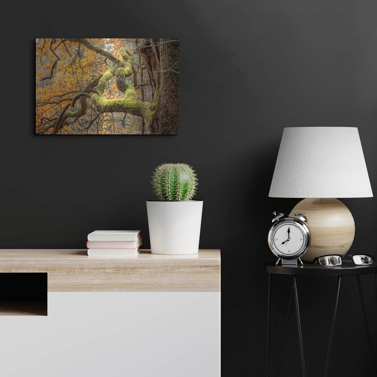 'Reaching Autumn Branch' by Nicklas Gustafsson – Metal Wall Art, 24x16 room view