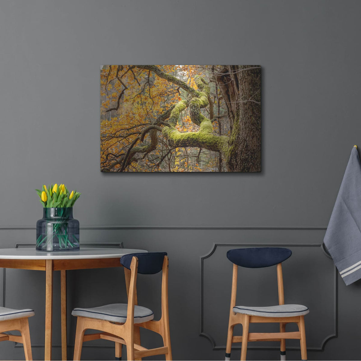 'Reaching Autumn Branch' by Nicklas Gustafsson – Metal Wall Art, 36x24 room view