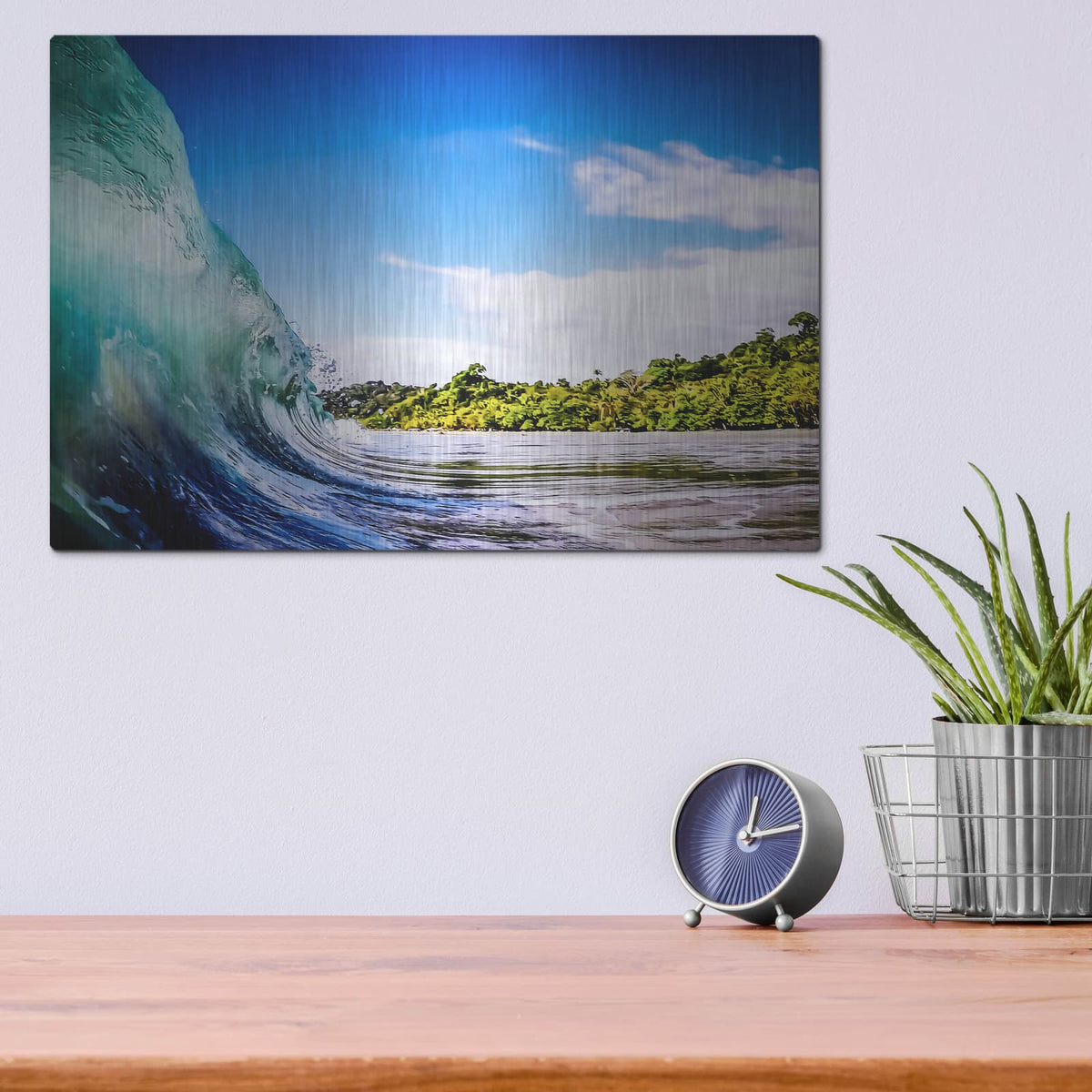 'Tropical Wave' by Nicklas Gustafsson – Metal Wall Art, 16x12 room view