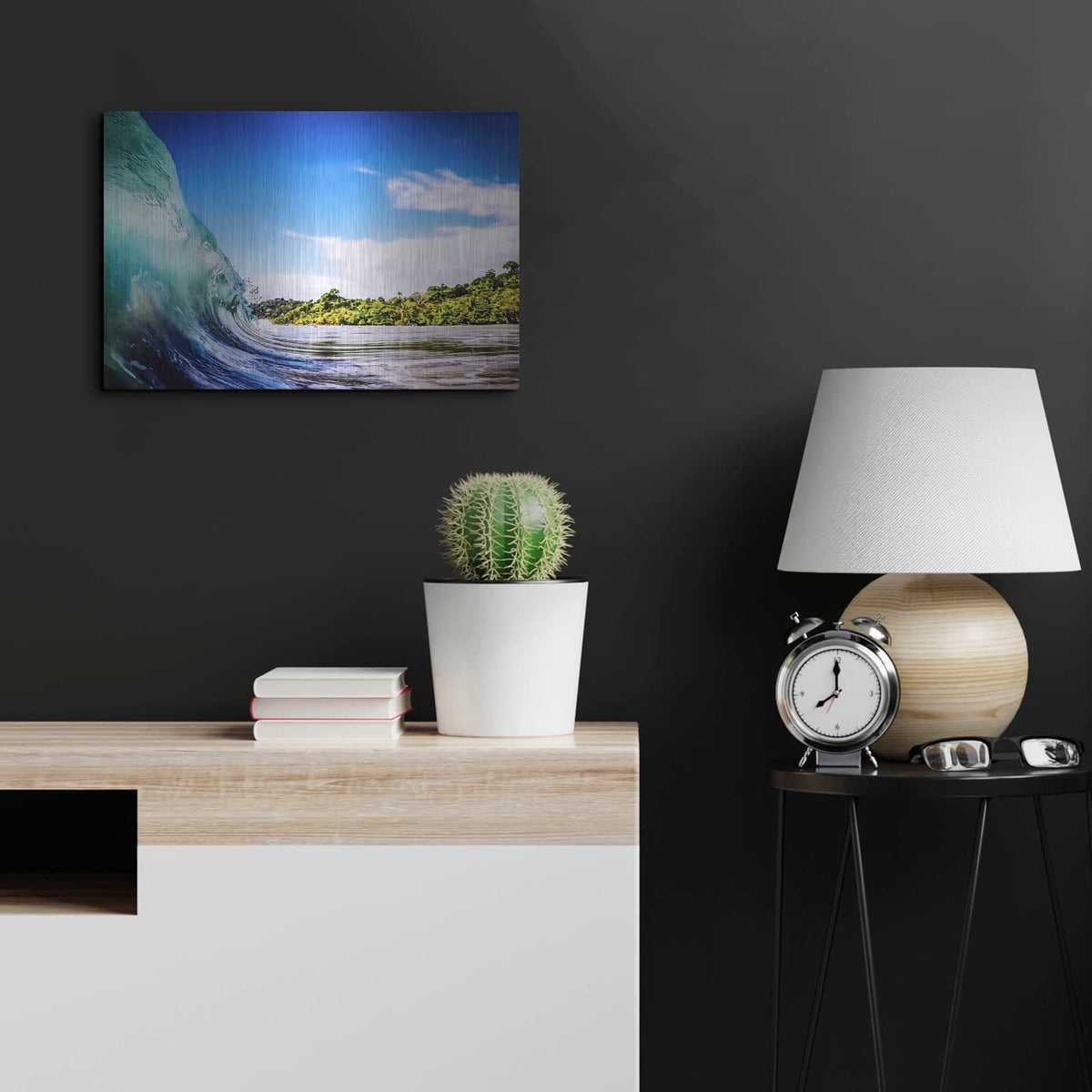 'Tropical Wave' by Nicklas Gustafsson – Metal Wall Art, 24x16 room view