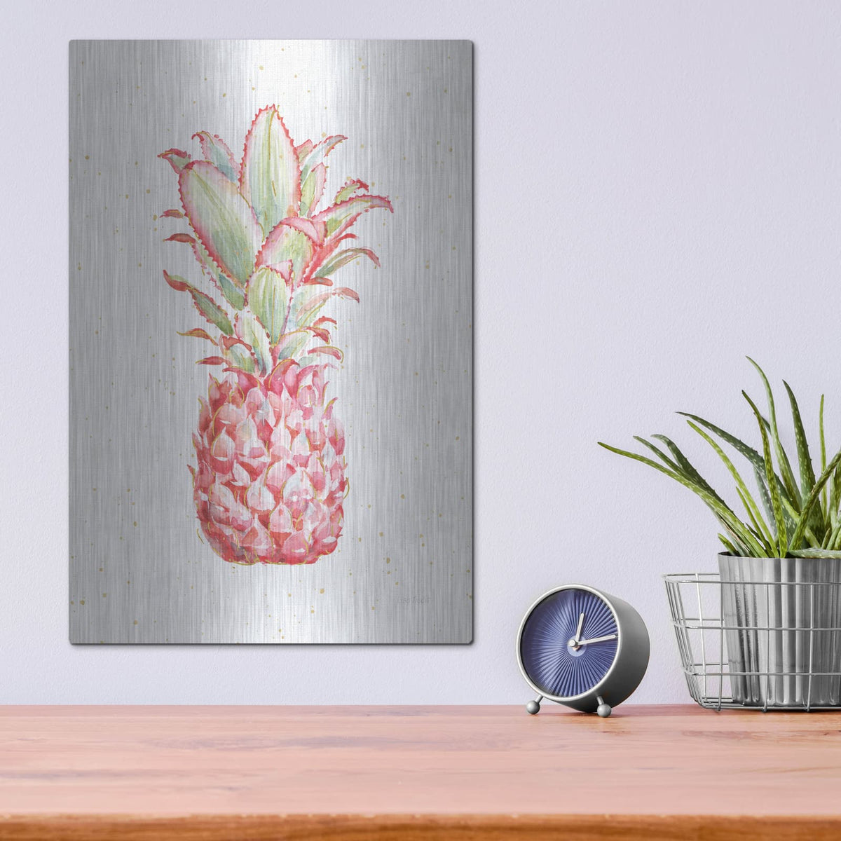 'Gracefully Pink XI' by Lisa Audit – Metal Wall Art, 12x16 room view